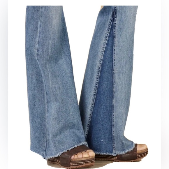 DL1961 Rachel Flare high rise long jeans 28 - Picture 4 of 11